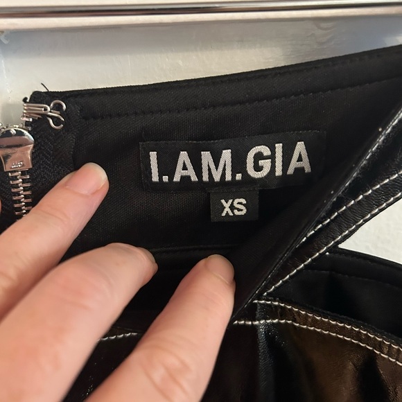 I.AM.GIA Paris Pant in Black faux leather cut out - Picture 8 of 10